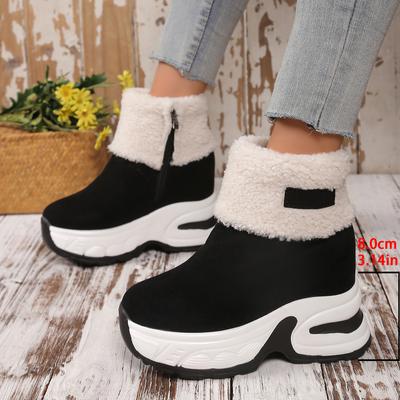 Мода 2024 года, новые зимние теплые кроссовки, новые трендовые ботинки на платформе для снега, женская модная повседневная обувь для женщин, удобные женские ботинки для отдыха на открытом воздухе
