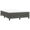 Maison Exclusive - Sommier à lattes de lit et matelas Gris foncé 140x200cm Velours