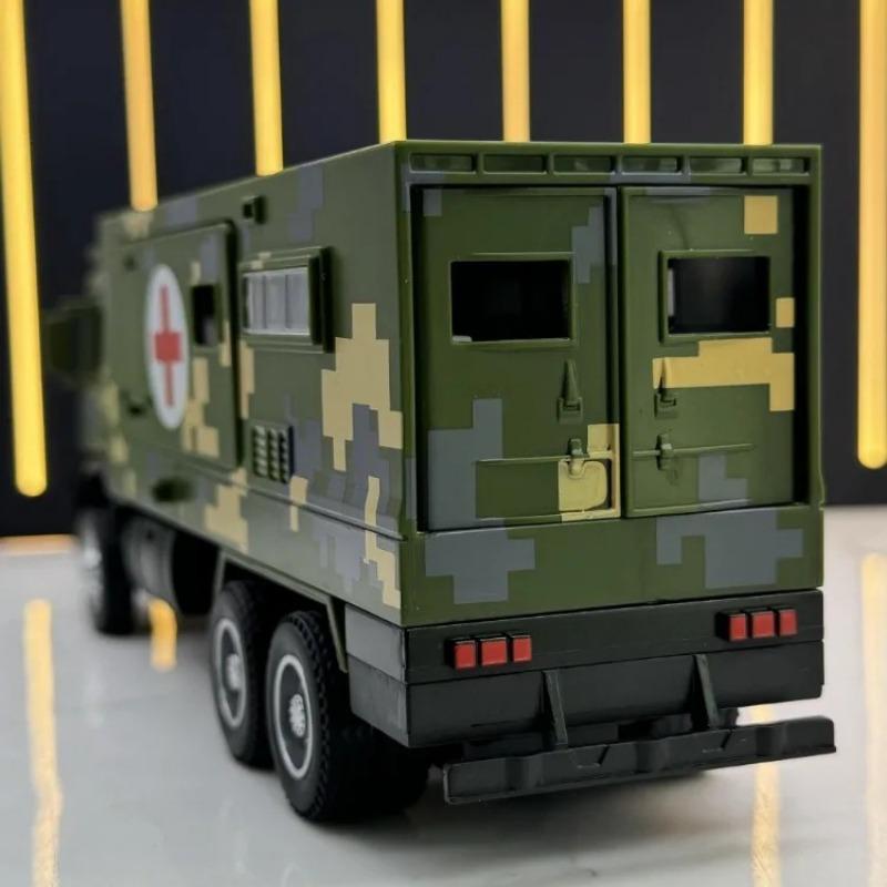 1/32 литье под давлением военный многофункциональный автомобиль медицинский звук и свет Mainan Pullback Car мальчик подарок