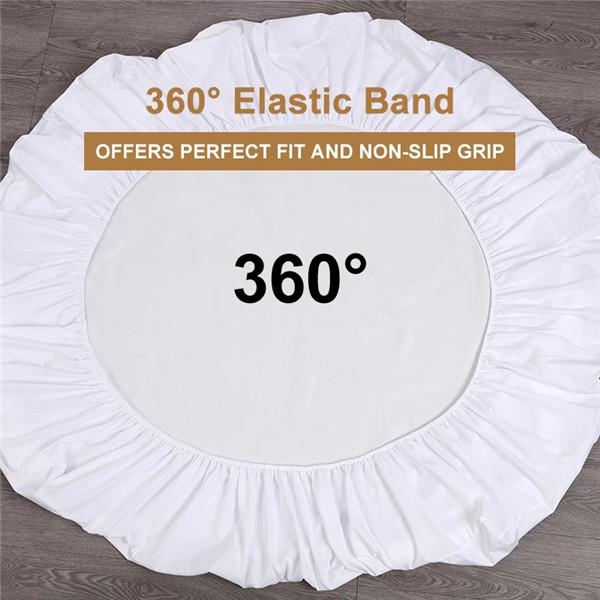 Waterproof Solid Bed Fitted Sheet Four Corners with Elastic Band Multi Size Anti-mite Mattress Cover Deep Pocket Bedsheets Bed Cover