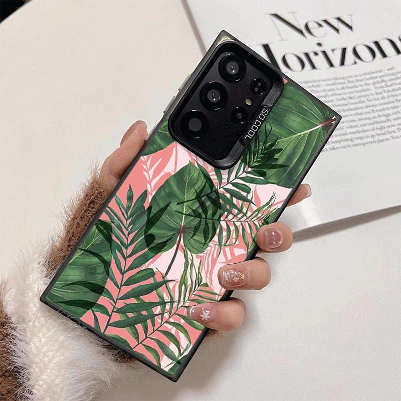 Summer Plants Green Leaf Shockproof Phone Case for Samsung Galaxy S26 Edge S25 Ultra S24 FE S23 Plus S21 Cover Anti Fall Fundas