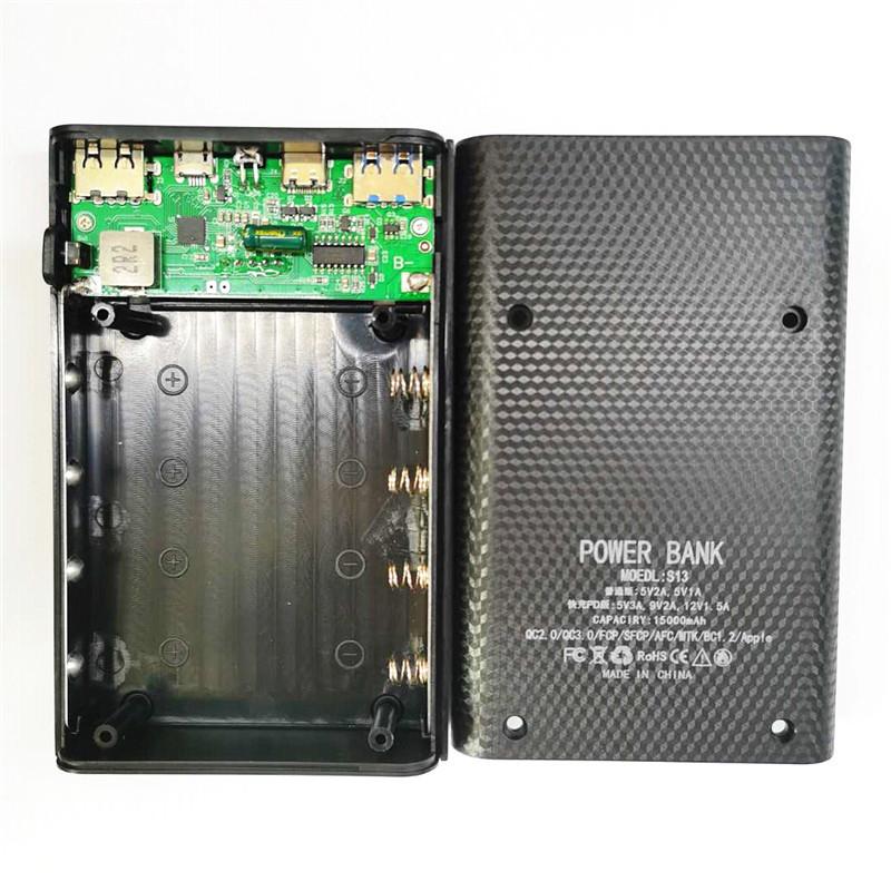 Diy Power Shell For Ip Xiaomi 4*18650 Power Bank Case External 15000Mah Battery Charge Storage Box Shell Without Battery