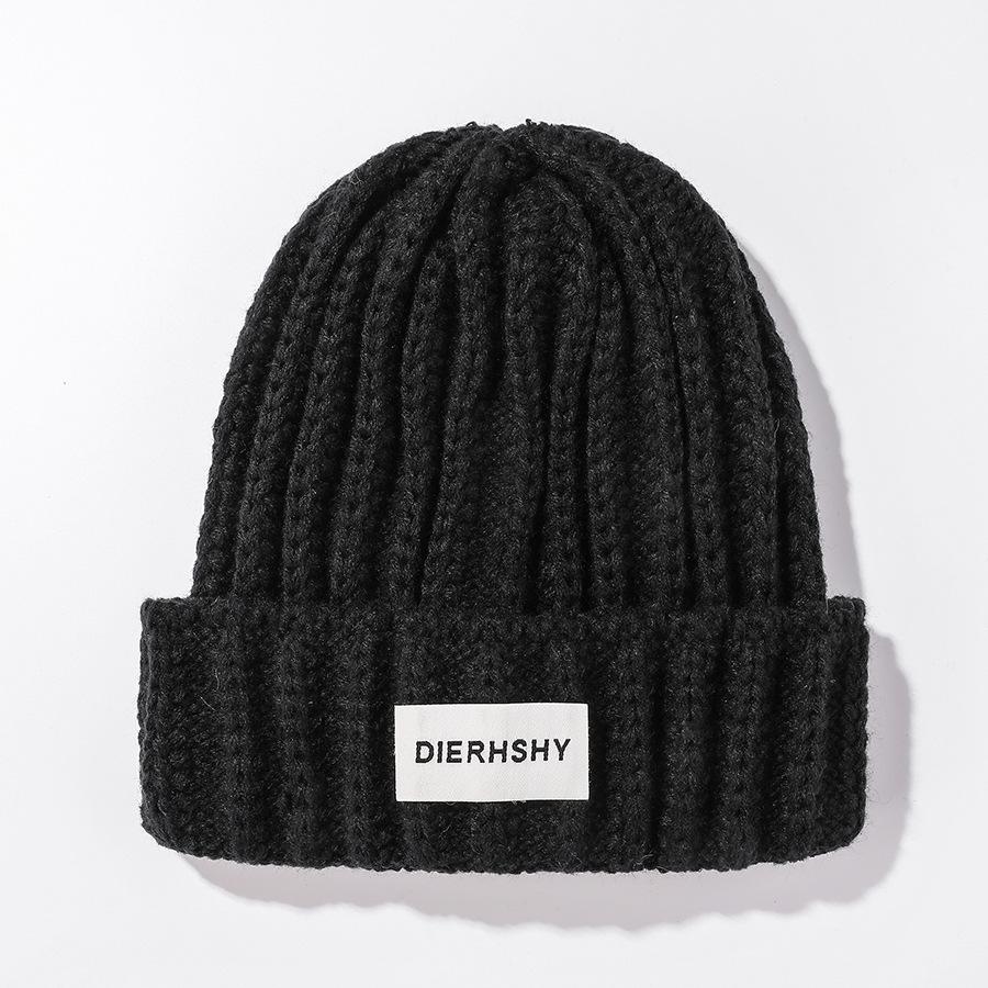 Новая английская стандартная шерстяная шапка женская повседневная универсальная модная вязаная шапка однотонная защитная ухо теплая шапка