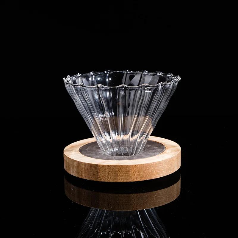 Household Heat-resistant Glass Coffee Hand Brewing Pot Coffee Pot Set of Fine Spout Pot 600ML Glass Coffee Pot Household Lug Pot