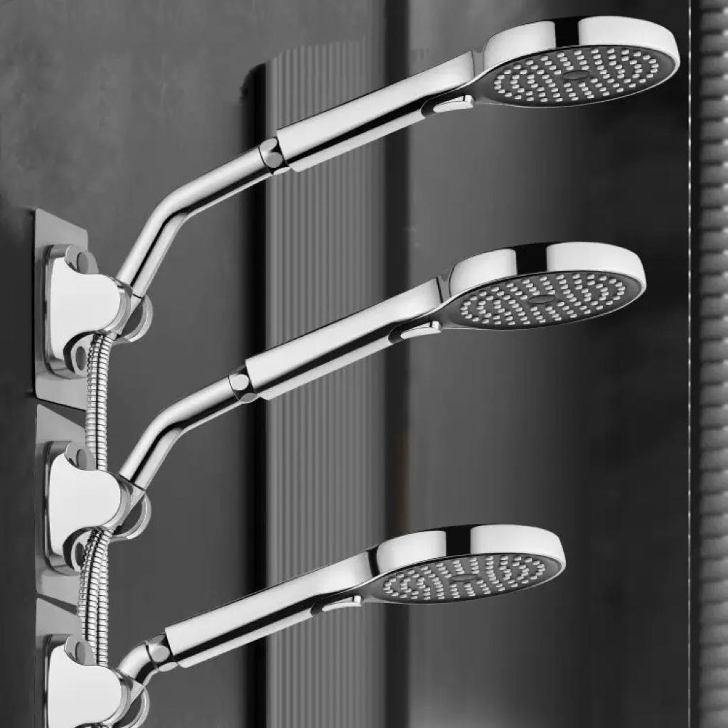 Handheld to Overhead Shower Converter Stainless Steel Adjustable Shower Elbow Angle Regulator Extension Arm for Shower Head