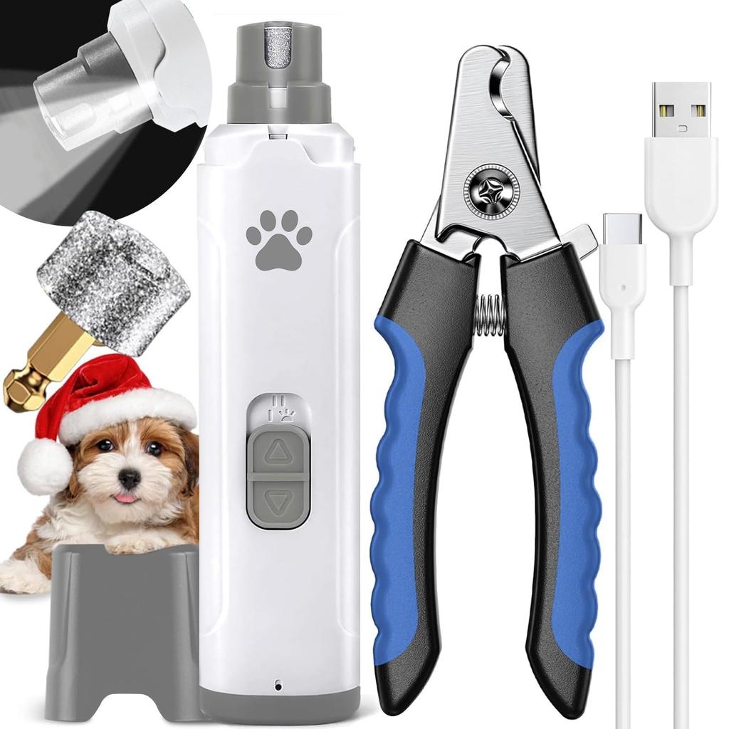 QULITO Электрические когтерезы для кошек и пилка для когтей для собак со светодиодной подсветкой, аккумуляторные, беспроводные, низкий уровень шума и простые в использовании для чистых срезов, подходят для и