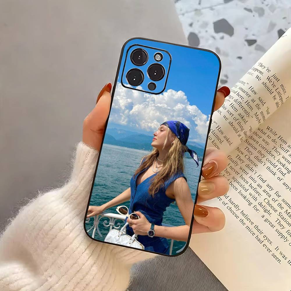 КРУТАЯ Девушка E-Eileen G-Gu-EG Чехол для телефона для iPhone 17,16,15,14,13,12,11 Plus,Pro Max,XS,Мягкий силиконовый черный чехол