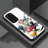 Чехол для телефона с аниме FLCL для Samsung S26 S25 S24 FE S23 S22 S21 Plus S20 Ultra Note20Ultra Черная стеклянная крышка