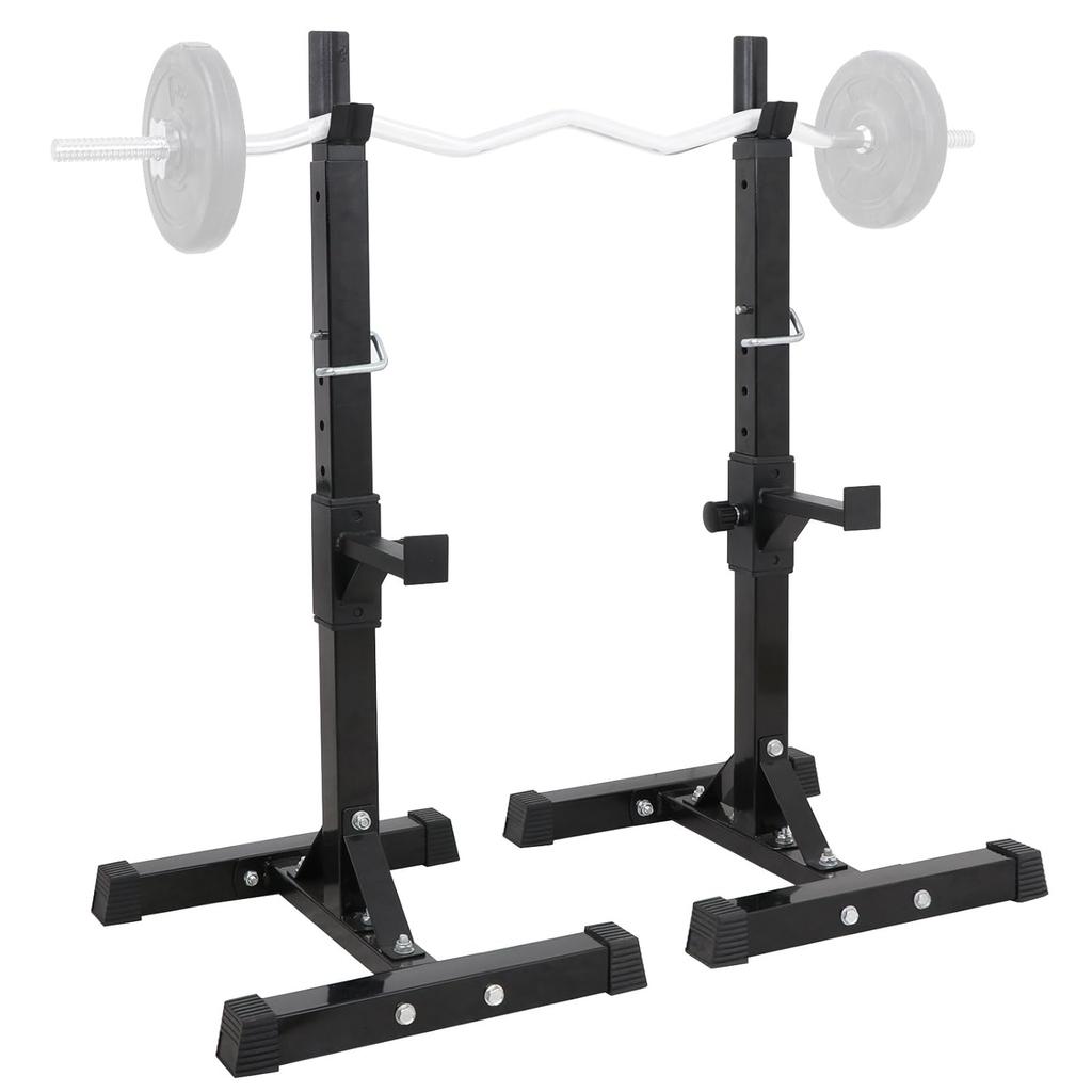 Adjustable Squat Barbell Rack Stand, Bench Press Rack for Home Gym Strength Training, Max Load 550LB, Customized