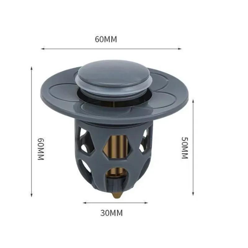 Сливная пробка, всплывающая пробка для раковины, сливной фильтр, клапан для ловли волос, сито для раковины для душа, пробка для ванны, сливная крышка для ванной комнаты