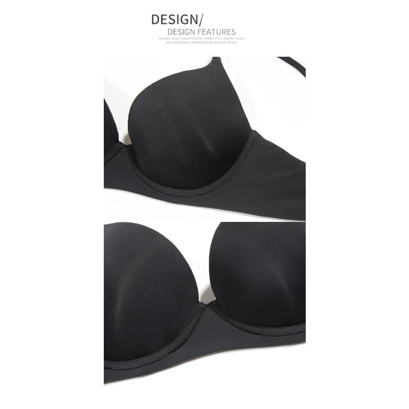 Women Underwear Sexy Deep V Push Up Bras Seamless Comfort Everyday Lingerie Solid Wireless Plus Size B C D E F Cup Brassiere