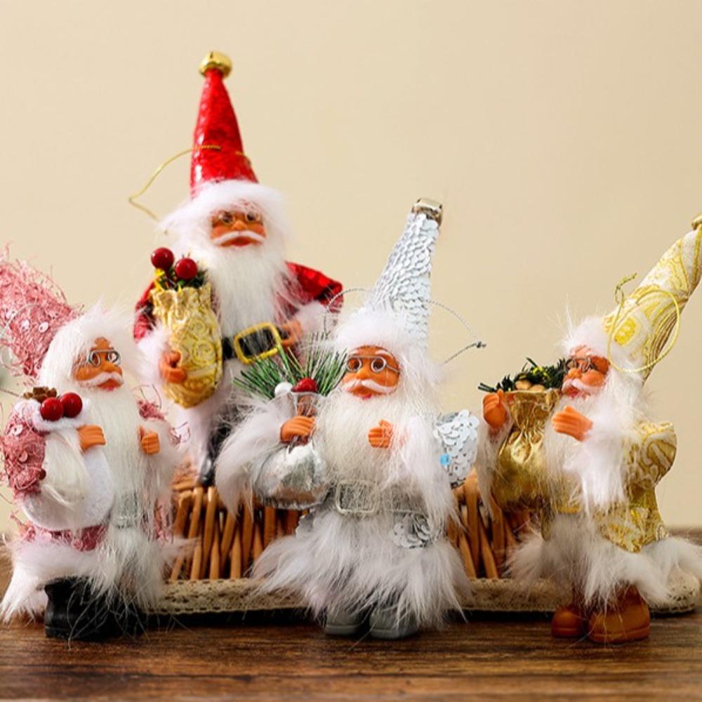 Новогодний стоящий Санта Клаус с капюшоном, креативные рождественские украшения, новые рождественские подарки, подвеска