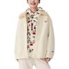 Женская куртка Li Ning Plain Letter Print Fleece Collar Jacket Off-White AFDT014-2