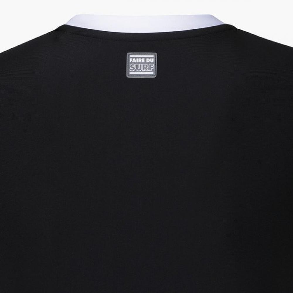 Le Coq Sportif Short sLeeve Crop Rash Guard Blk Qp222srs52