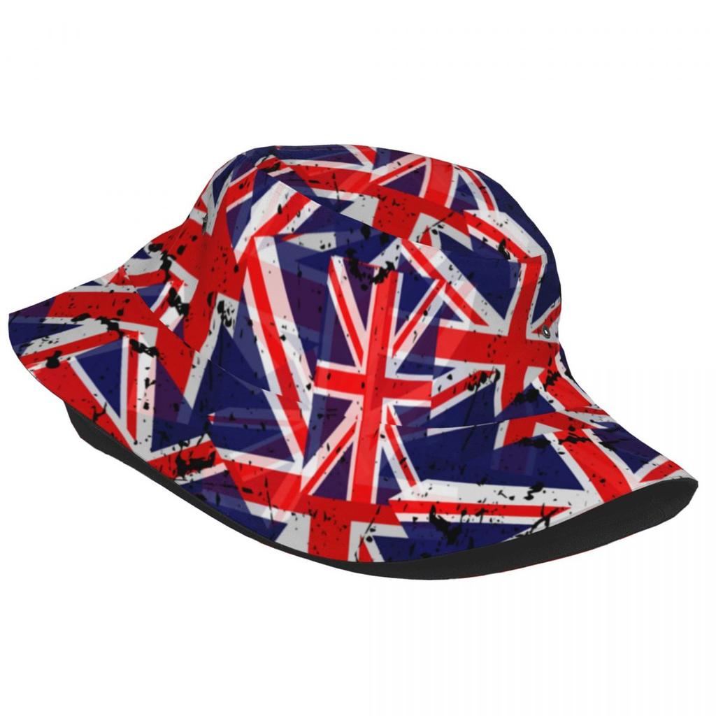 Шляпа-ведро унисекс, флаг Великобритании, британский флаг, летний пляжный головной убор, складная шапка для походов и рыбалки, кепка Ispoti