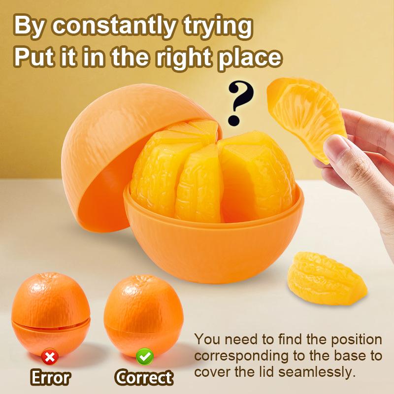 New 3D Puzzle Orange Sea Urchin Garlic Assembly Toy Logical Reasoning Hands-on Brainpower Puzzle Assembly Children's Puzzle Toys