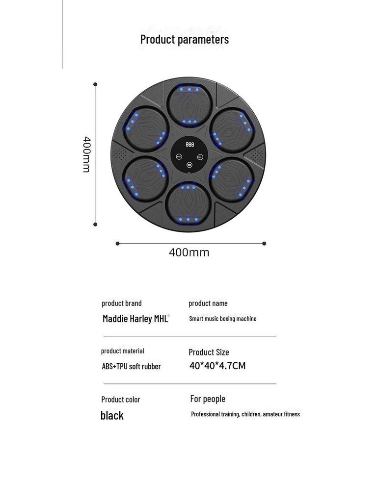 Bluetooth-тренажер по боксу для детей - интерактивная мишень со световой реакцией для домашнего фитнеса