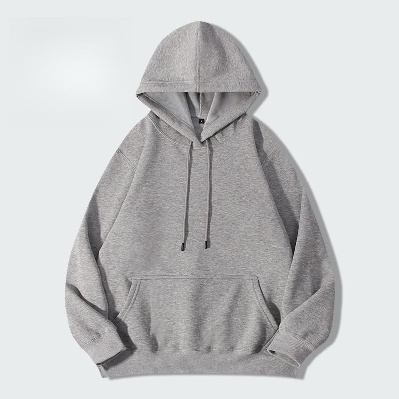 Men's Clothing Sweatshirt 420g Velvet Hooded Sweatshirt Men's Hoodie Solid Color Large Size Autumn and Winter Men Jacket