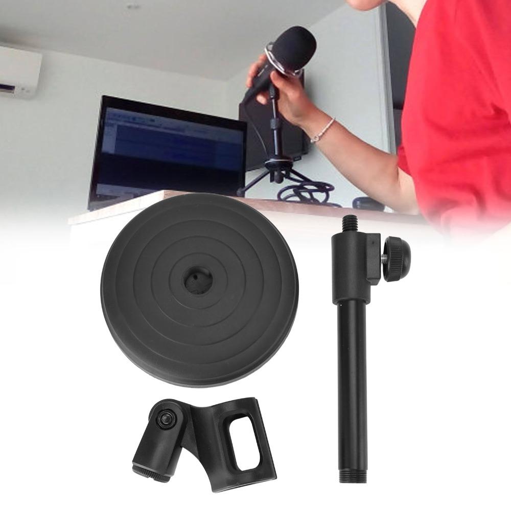 With Clip and Base Desk Lifting Mic Holder Conference Microphone Stand for Meetings