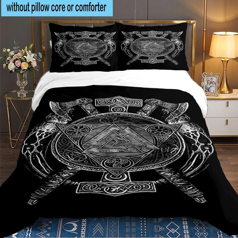 Viking Ship At Sea 3PCS Bedding set,Ideal for 1pc Duvet Cover And 2pcs Pillowcases Perfect for Fan gift,Ideal for Bedroom, Dormitory