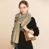 Double C Letter Printed Scarf 2025 New Imitation Cashmere Scarf Double-sided Warm Shawl Scarf Women