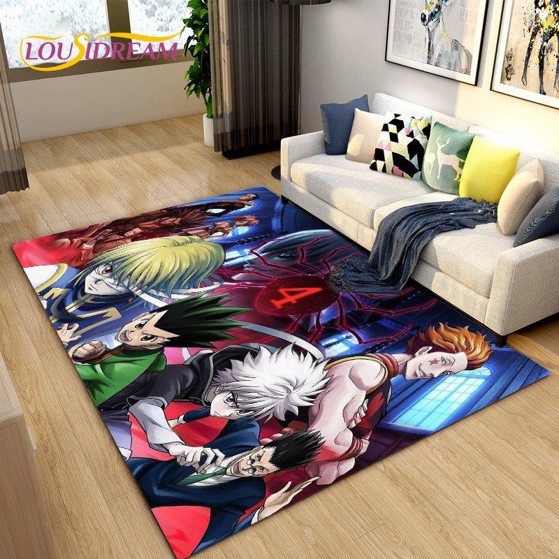 Аниме Hunter×Hunter мультяшный коврик, большой ковер для гостиной, спальни, дивана, коврик для украшения, детский нескользящий напольный коврик
