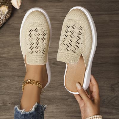 Модные женские тапочки Повседневные противоскользящие слипоны Женские дышащие сетчатые тапочки для ходьбы Противоскользящие удобные сандалии Шлепанцы женские