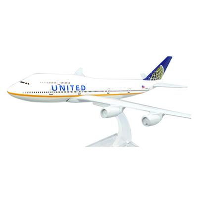 Премиальная модель самолета 16 см, литье под давлением из сплава - United Airlines 747 (Завершенная коллекционная вещь)