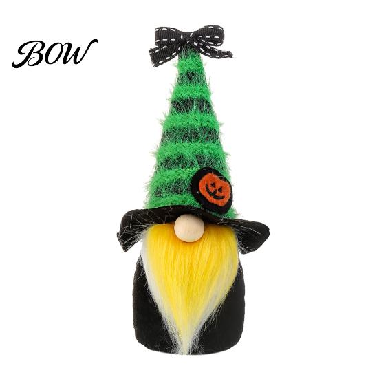 Realistic Halloween Ornaments Gnome Decor, Cute Gradient Ghost Figurine, Faceless Statue Cool Patterns for Party Shelf Table, Spooky Ornament