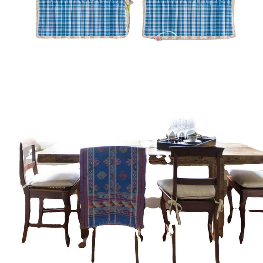Window Curtain Lattice Tassel Orange Half Curtain Door Curtain Coffee Curtain Kitchen Washstand Cabinet Dust Curtain