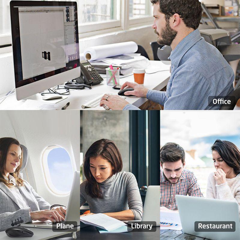 Gaming Wireless Mouse 2.4G 6-keys with 3 Adjustable DPI for Macbook Office