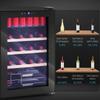 53L Wine Fridge With Adjustable Shelves For 12 Bottles And 25 Cans 43x45x64 Cm Black