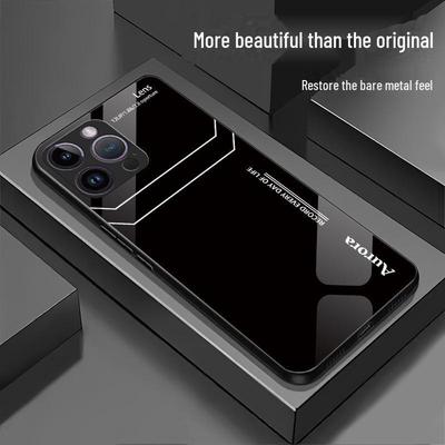 Роскошный стеклянный чехол для телефона Apple 15-дюймовых моделей Pro, 14 и 13 - стильный и защитный чехол.