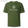 Keep Cale Printed Essential Cotton Tshirt Men Casual Short Sleeve Crew Neck Soft Fabric Breathable Summer Top Mens Tshirt