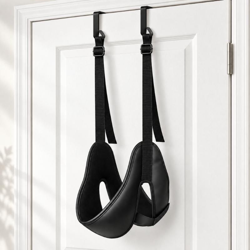 Over-Door Head-and-Chin Tractions Slings with Adjustable Hanging Position