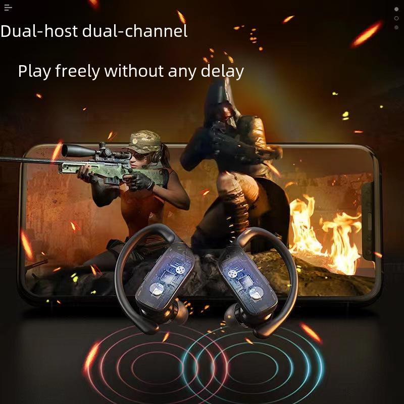 T16 TWS беспроводная Bluetooth-гарнитура с заушным креплением, тройным цифровым дисплеем и шумоподавлением