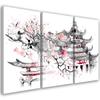 Three Piece Picture Canvas Print Japanese Landscape