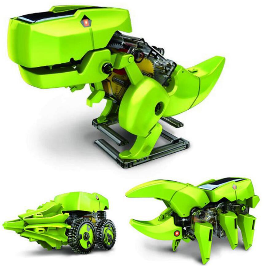 DIY Собранный образовательный самоустанавливающийся динозавр на солнечной батарее 3 в 1 Научный эксперимент для учеников начальной школы Детская игрушка для детей