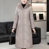 Winter Woman Faux Sheepskin Coats Hooded Elegant Thick Warm Winter Long Parkas Female Leather Jacket