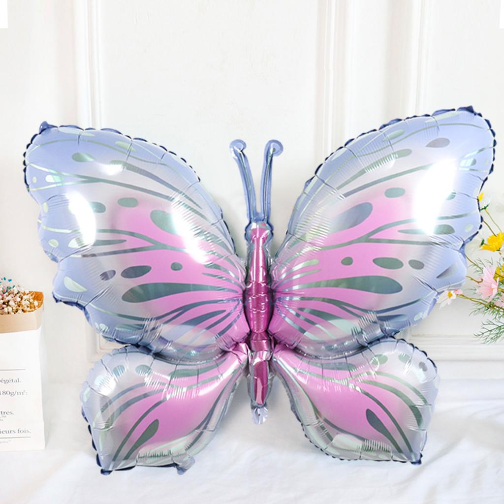4 шт. фиолетовых воздушных шара из фольги в виде бабочек, для девочек, дня рождения, детского душа, свадьбы, предложения, вечеринки, украшения