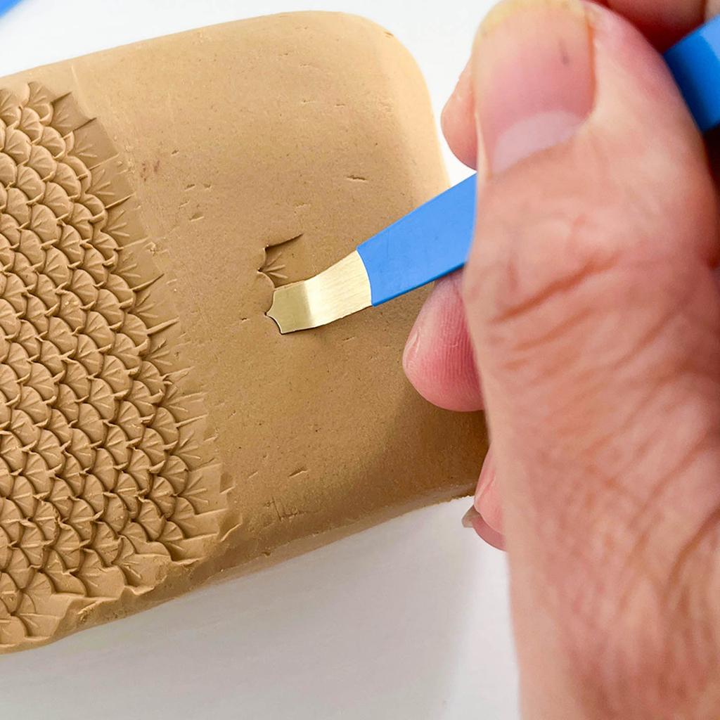 Clay Sculpting Tool Fish Scale Texture Pottery Carving Tool Ceramic Clay Modelling Tool for Pottery and Ceramic Crafting