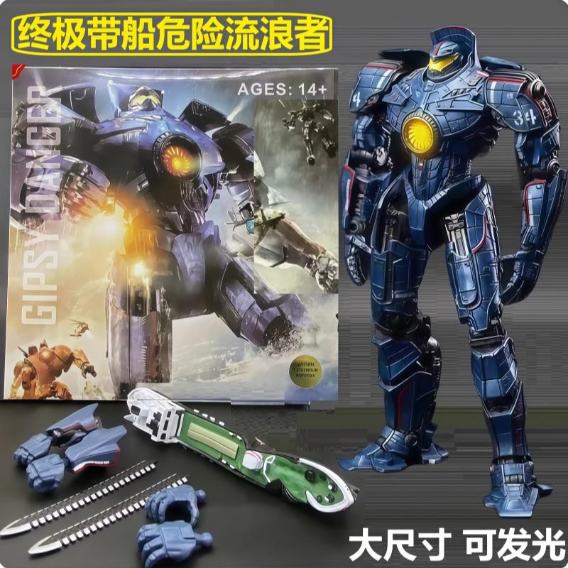 Neca Тихоокеанский рубеж Модель меха Черно Альфа Мобильный Светящийся Декоративный Орнамент Коллекция Ручная работа Мальчик Игрушка Робот Подарки на День Рождения