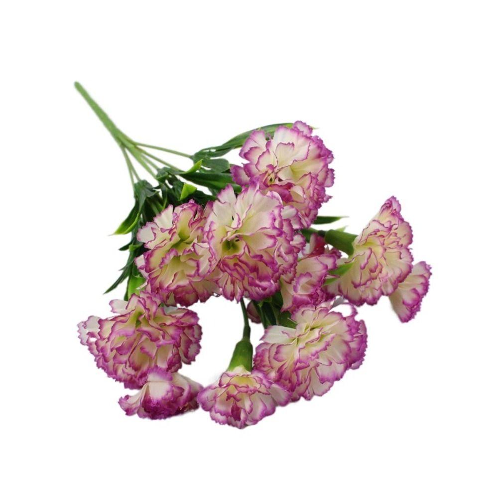 Silk Artificial Carnation 11Heads Bush Bouquet High Quality Home Wedding Decor