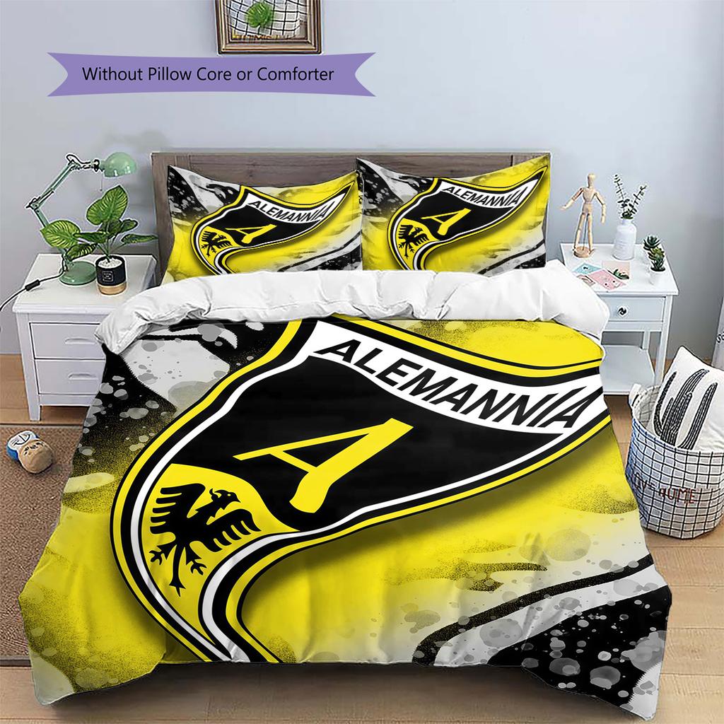 Alemannia Pattern Bedding Quilt Set Home Decoration Gift (1 * duvet cover + 2 * pillowcase without core)