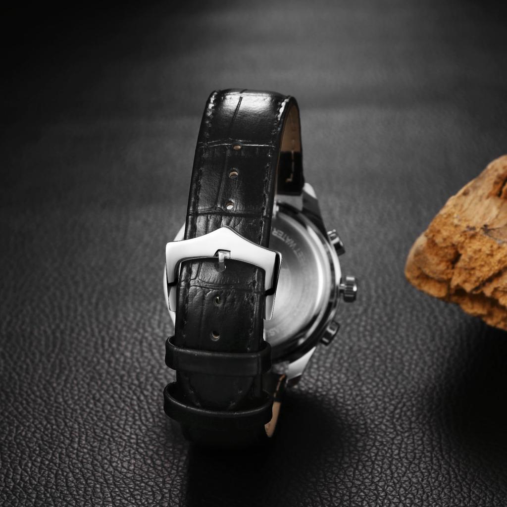 Leather Belt Rome Analog Genuine Leather Belt Waterproof Luminous Calendar Black Brown Quartz Watch Fashion Watch Day Birthday Christmas Day Boyfriend