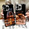 Чехол для телефона с покрытием 'Сигара Виски Ледяной Напиток' для Iphone 16 17 Pro Max Air 16E 14 15 Plus 12 13 Mini Противоударная крышка с Airbag
