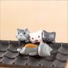 6Pcs Cute Mini Cartoon Cat Ornaments, Car Screen Edge Decoration, Cat Micro Landscape Model Cute Car Accessories Gifts