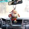Themed Christmas Running Santa Claus Pattern Acrylic Pendant For Holiday Decor