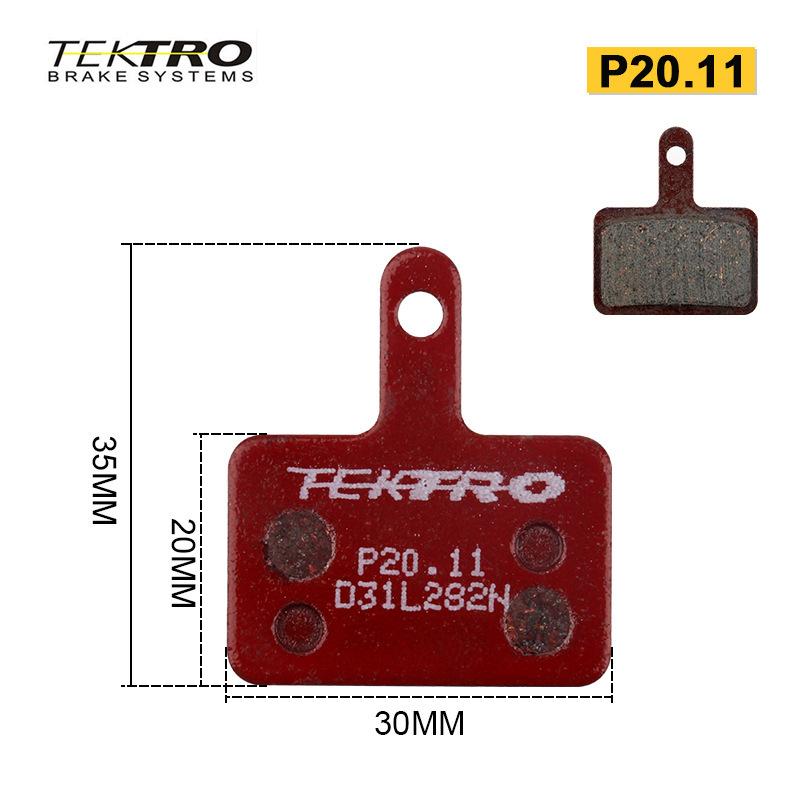 Полуметаллические тормозные колодки TEKTRO P20.11 для дисковых тормозных систем горных велосипедов - Высокое трение, Долговечность и Тихая работа