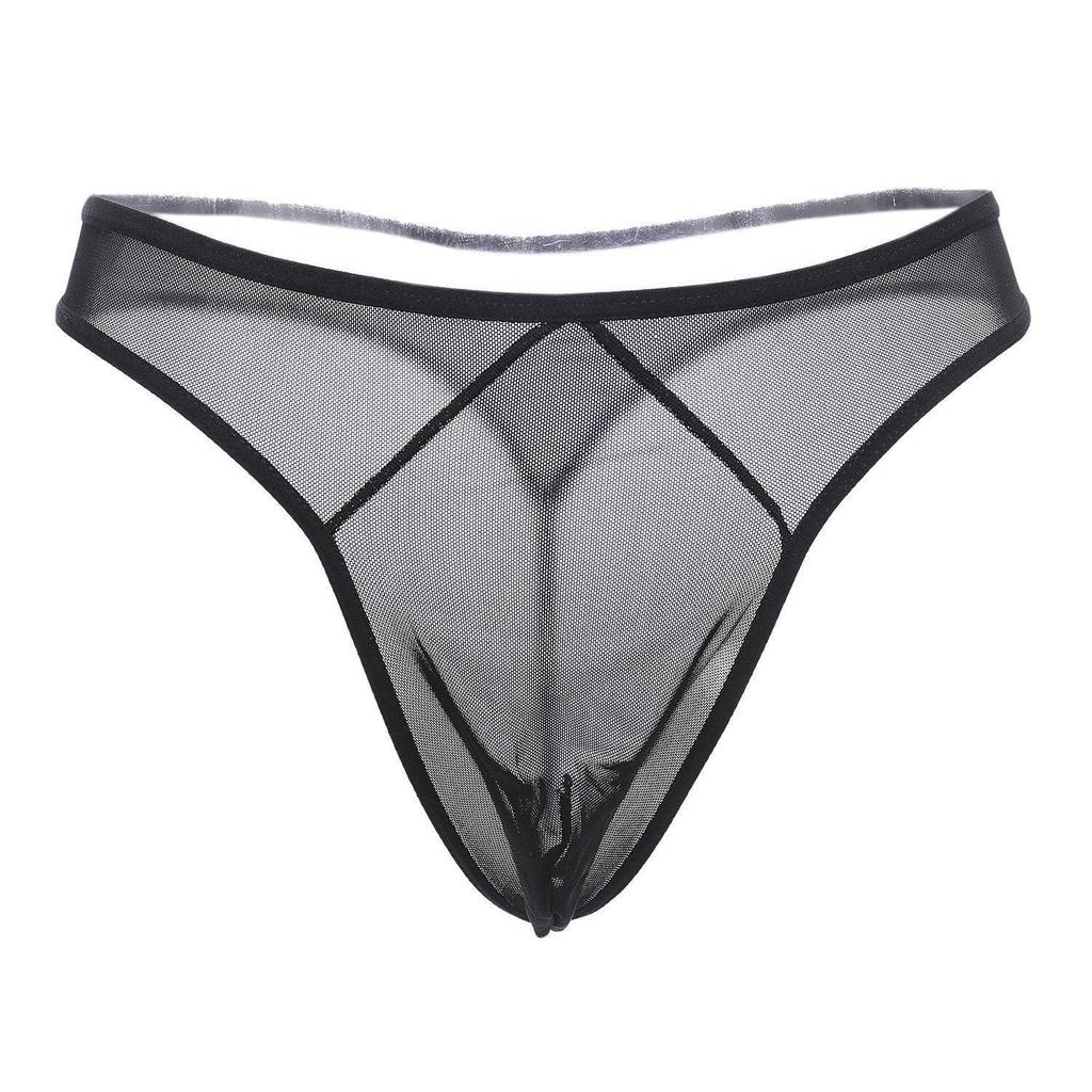 Ультратонкие мужские сетчатые стринги с U-образным дизайном